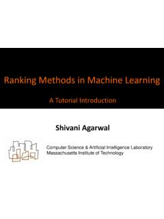 Ranking Methods in Machine Learning - SIAM: Society for ...