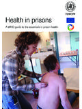 Health in prisons - World Health Organization