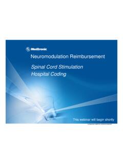 Spinal Cord Stimulation Hospital Coding - Medtronic