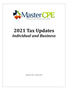 2021 Tax Updates