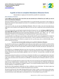 A guide on how to complete Attendance Allowance forms