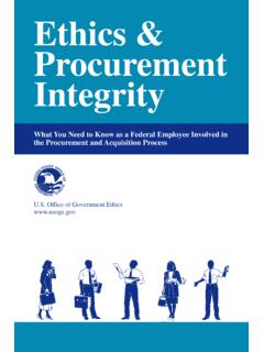 Ethics &amp; Procurement Integrity - FAI.GOV