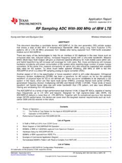 RF Sampling ADC With 800 MHz of IBW LTE - TI.com