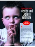 Teaching Your Child to: Identify and Express Emotions