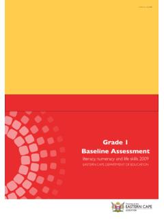 Grade 1 Baseline Assessment - eccurriculum.co.za
