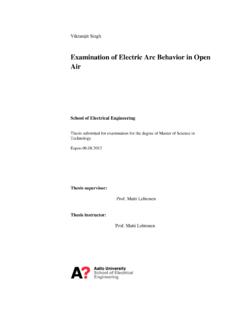 Examination of Electric Arc Behavior in Open Air - …