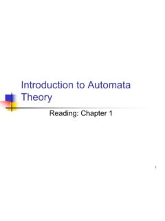 Introduction to Automata Theory