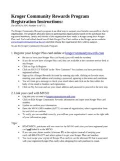 Kroger Community Rewards Program Registration Instructions