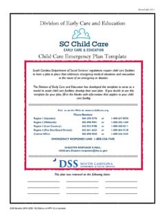 Division of Early Care and Education Child Care …