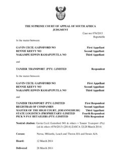 THE SUPREME COURT OF APPEAL OF SOUTH AFRICA ... - …