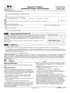 Form W-9 Request for Taxpayer C Corporation S Corporation ...