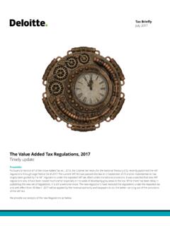 The Value Added Tax Regulations, 2017 Timely update