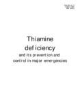 Thiamine deficiency - WHO