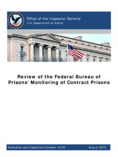 Review of Federal Bureau of Prisons’ Monitoring of ...