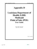 Appendix D Louisiana Department of Health (LDH) Medicaid ...