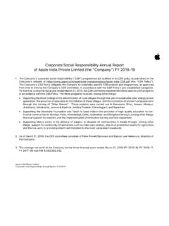 Corporate Social Responsibility Annual Report - Apple
