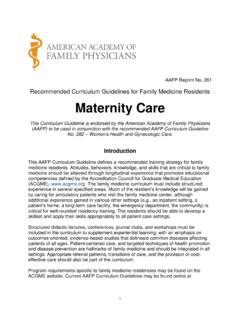 Recommended Curriculum Guidelines for Family Medicine ...