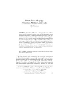 Interactive Andragogy: Principles, Methods, and …