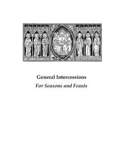 General Intercessions For Seasons and Feasts