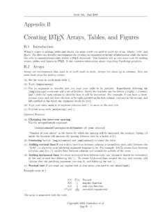 Creating LATEX Arrays, Tables, and Figures