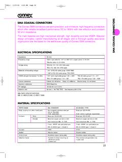ELECTRICAL SPECIFICATIONS - Farnell