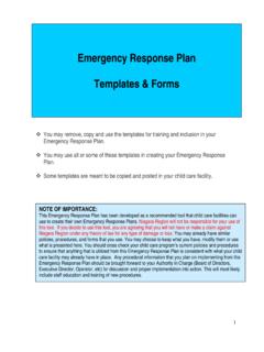Emergency Response Plan Templates &amp; Forms