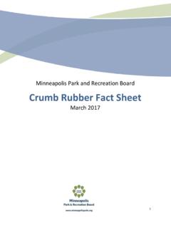 Minneapolis Park and Recreation Board Crumb Rubber Fact …