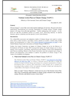 National Action Plan on Climate Change (NAPCC)