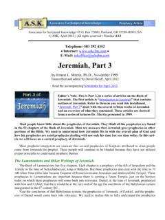 Jeremiah, Part 3 - askelm.com