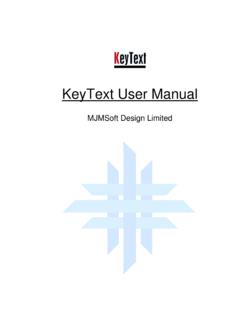 KeyText User Manual - MJMSoft Design