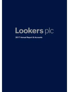 2017 Annual Report &amp; Accounts - lookersplc.com