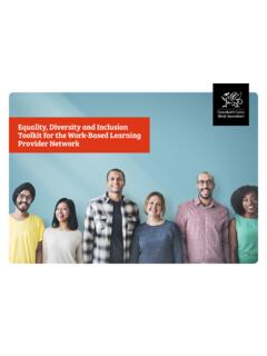 Equality, Diversity and Inclusion Toolkit for the Work-Based …