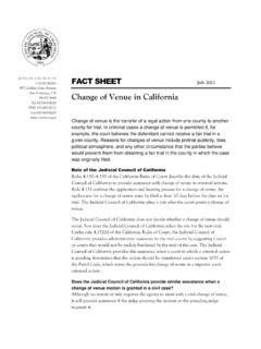 Change of Venue in California