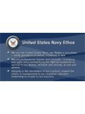 United States Navy Ethos We are the United States …