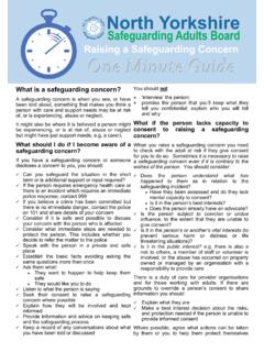 What is a safeguarding concern? You should