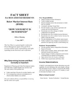 FACT SHEET - United States Department of Housing and …
