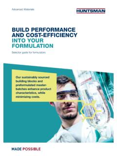 BUILD PERFORMANCE AND COST-EFFICIENCY INTO YOUR …