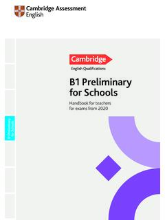 B1 Preliminary for Schools - cambridge-exams.ch
