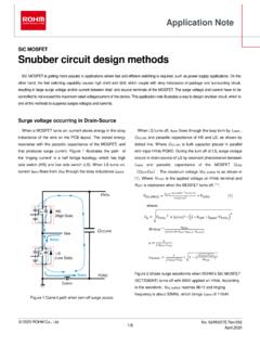 Snubber circuit design methods - Rohm