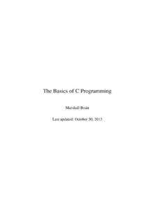 The Basics of C Programming - University of Connecticut