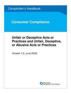 Unfair or Deceptive Acts or Practices and Unfair ...