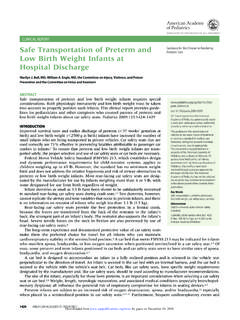 CLINICALREPORT Safe Transportation of Preterm and Low ...
