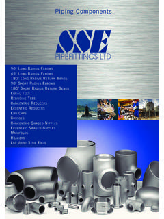 Piping Components - SSE Pipefittings Ltd
