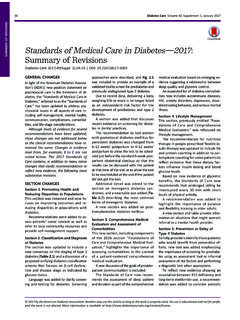 Standards of Medical Care in Diabetes 2017: …