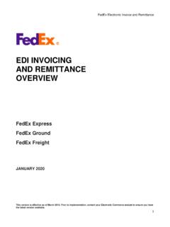 FedEx EDI Invoice and Remittance