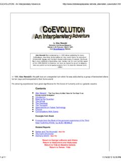 CoEVOLUTION - An Interplanetary Adventure