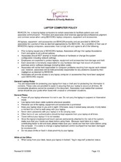 LAPTOP COMPUTER POLICY