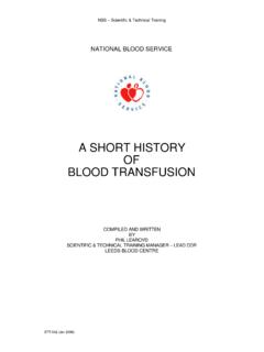 A SHORT HISTORY OF BLOOD TRANSFUSION - Infomed