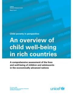 Child poverty in perspective: An overview of child …