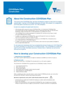 COVIDSafe Plan Construction - coronavirus.vic.gov.au